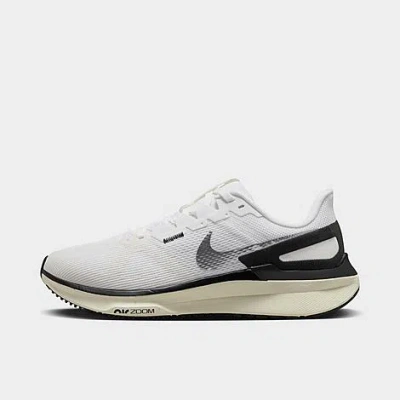 Shop Nike Women's Air Zoom Structure 25 Running Shoes In White/black/sail/coconut Milk