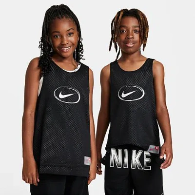 Shop Nike Kids' Culture Of Basketball Reversible Jersey In Black/black/white