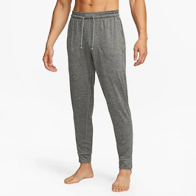 Shop Nike Men's Yoga Dri-fit Statement Jersey Jogger Pants In Cool Grey/heather/cool Grey