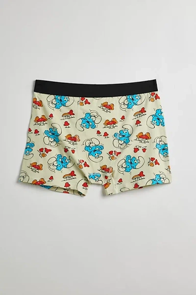 Shop Urban Outfitters The Smurfs Boxer Brief In Cream, Men's At