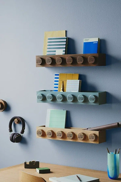 Shop Lego Wooden Wall Shelf In Dark At Urban Outfitters