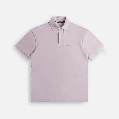 Shop Palm Angels Classic Logo Polo Shirt Lilac