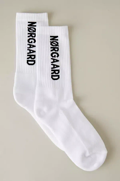 Shop Mads Norgaard Logo Sport Socks In White