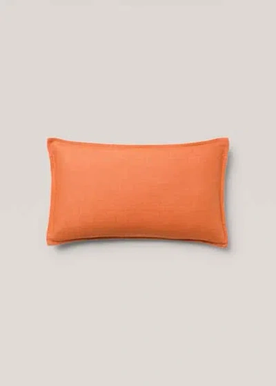 Shop Mango Home 100% Linen Cushion Cover 12x20 In Orange