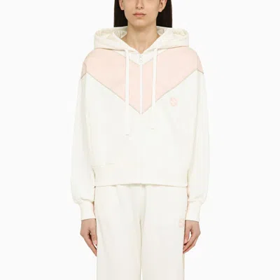 Shop Gucci White/pink Cotton Hoodie In Yellow