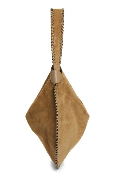 Shop Isabel Marant Large Oskan Suede Hobo Bag In Taupe