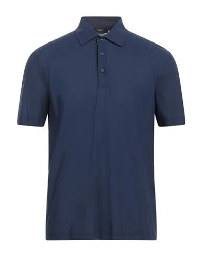 Shop Herno Man Polo Shirt Blue Size 42 Cotton