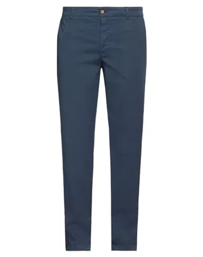 Shop Harmont & Blaine Man Pants Navy Blue Size 42 Cotton, Elastane