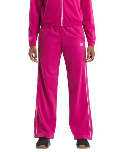Shop Reebok Women's Pull-on Drawstring Tricot Pants, A Macy's Exclusive In Seprpi