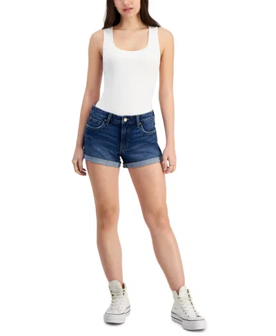 Shop Celebrity Pink Juniors' Mid-rise Cuffed Shorts In Have No Fear