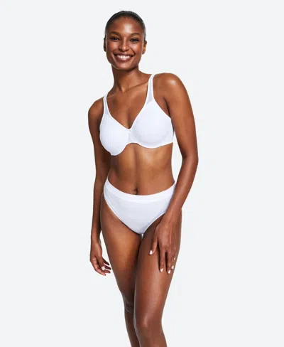 Bali One Smooth U All-over Smoothing Hi Cut Brief Underwear 2362 In Black,white Dot