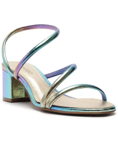 Shop Arezzo Women's Mikayla Mid Block Sandals In Holographic