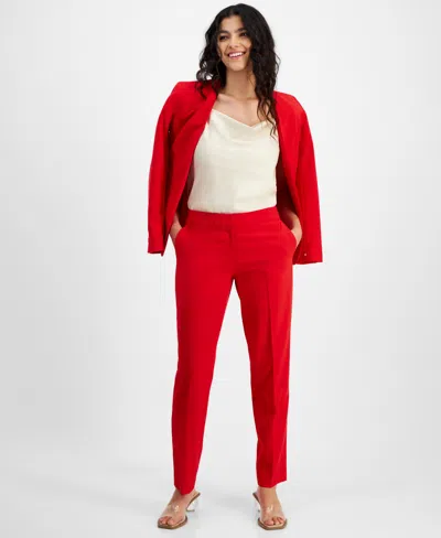 Shop Bar Iii Women's Straight-leg Dress Pants, Created For Macy's In Salsa Red