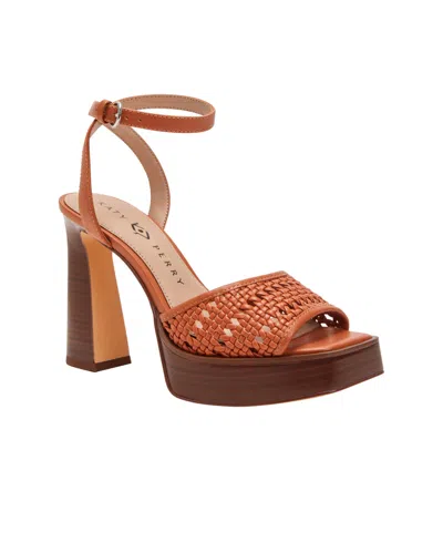 Shop Katy Perry The Steady Ankle Strap Sandal In Ginger Biscuit