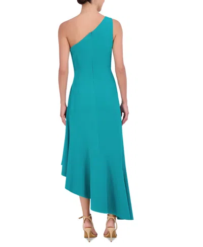 Shop Eliza J Women's Asymmetrical One-shoulder Dress In Turquoise