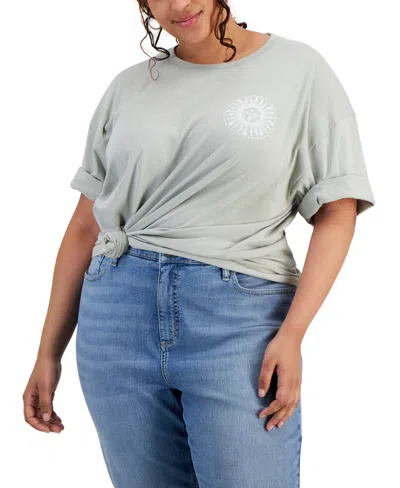 Shop Rebellious One Plus Size Keep Your Dreams Alive Boyfriend T-shirt In Desert Sage