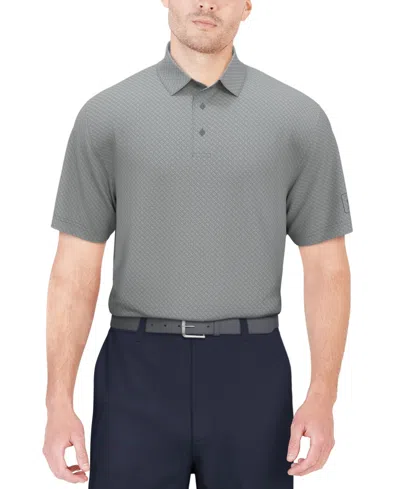 Shop Pga Tour Men's Short-sleeve Geo Jacquard Performance Polo Shirt In Tradewinds