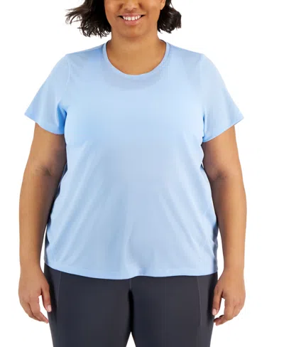 Shop Id Ideology Plus Size Birdseye Mesh T-shirt, Created For Macy's In Skysail Blue