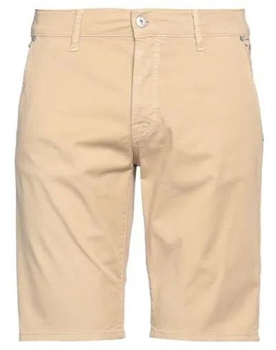Shop Roy Rogers Roÿ Roger's Man Shorts & Bermuda Shorts Beige Size 35 Cotton, Elastane