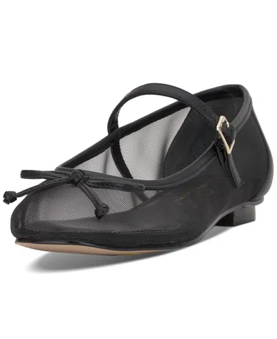 Shop Jessica Simpson Women's Katelind Strapped Ballet Flats In Black Faux Leather