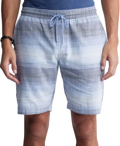 Shop Buffalo David Bitton Men's Striped Drawstring 9" Shorts In Mirage