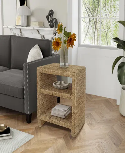 Gallerie Decor Bristol Square Side Table In Natural Finish