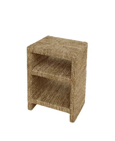 Gallerie Decor Bristol Square Side Table In Natural Finish