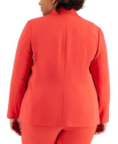 Tahari Asl Plus Size Peak-lapel Two-button Blazer In Grenadine