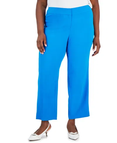 Shop Kasper Plus Size Straight-leg Pants In Riviera
