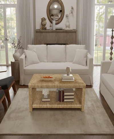Gallerie Decor Bristol Rectangular Coffee Table In Natural Finish