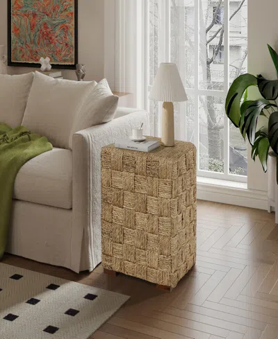 Gallerie Decor Cambridge Square Side Table In Natural Finish