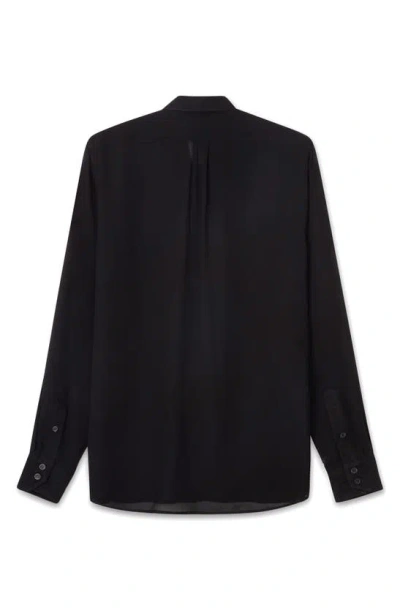 Shop Blk Dnm Ruffle Front Button-up Shirt In Black