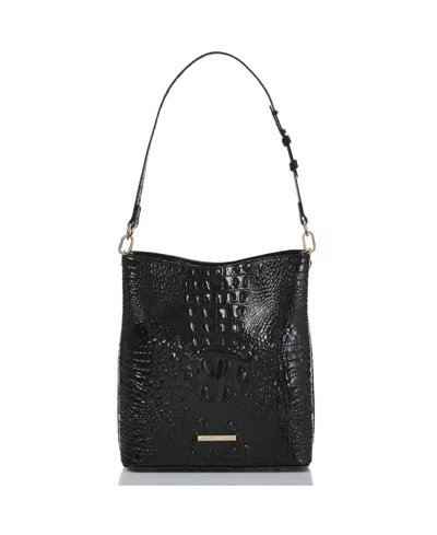 Shop Brahmin Celina Leather Bucket Bag In Black