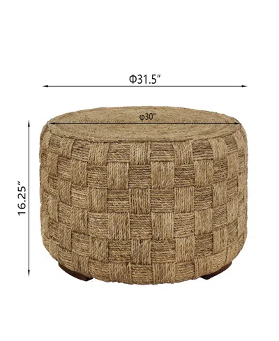 Gallerie Decor Cambridge Round Coffee Table In Natural Finish