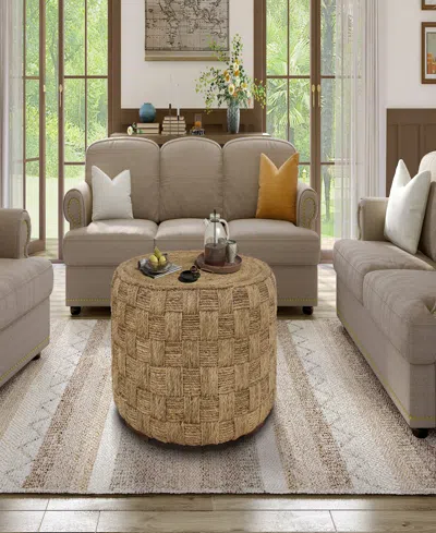 Shop Gallerie Decor Cambridge Round Coffee Table In Natural Finish