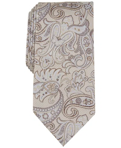 Shop Michael Kors Men's Bayport Paisley Tie In Taupe