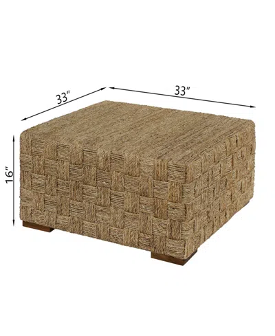 Gallerie Decor Cambridge Square Coffee Table In Natural Finish
