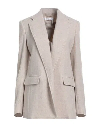 Shop Chloé Woman Blazer Beige Size 4 Virgin Wool, Cashmere, Silk