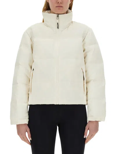 Shop The North Face Jacket With Logo In Bianco