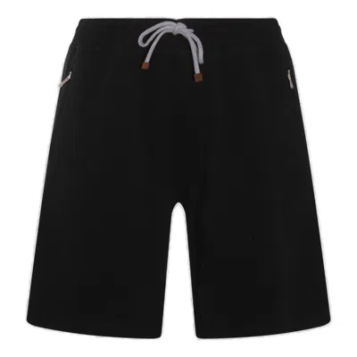 Shop Brunello Cucinelli Drawstring Bermuda Shorts In Black