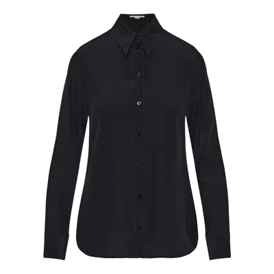 Shop Stella Mccartney Long-sleeved Button-up Shirt In Black