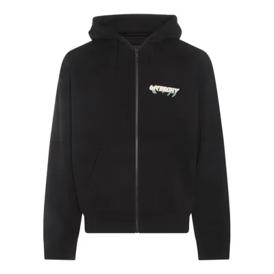 Shop Givenchy Graphic Printed Zipped Hoodie In Black