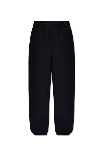 Shop Burberry Equestrian Knight Cropped-leg Track Pants In Black