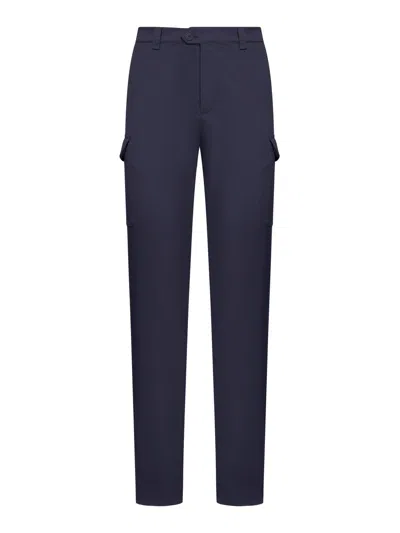 Shop Brunello Cucinelli Slim-cut Cargo-pocketed Trousers In Blue