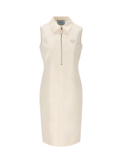 Shop Prada Sleeveless Midi Dress In Default Title