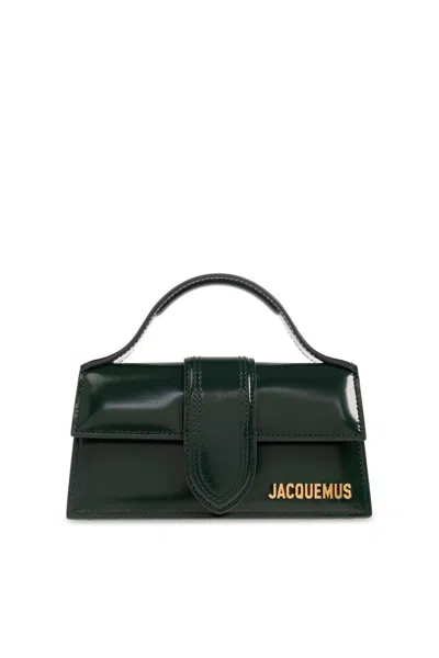 Shop Jacquemus Le Bambino Small Flap Bag In Green