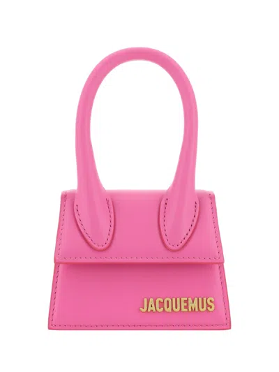 Shop Jacquemus Le Chiquito Handbag In Neon Pink