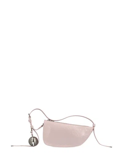 Shop Burberry Mini Shield Bell-charm Shoulder Bag In Pink