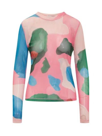 Shop Jw Anderson J.w. Anderson Abstract Pattern Print T-shirt In Pink