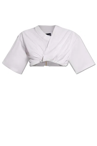 Shop Jacquemus Bahia Court T-shirt In White